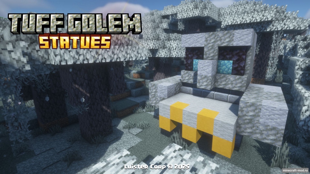 Мод Tuff Golem Statues для Minecraft 1.21.5, 1.21.4