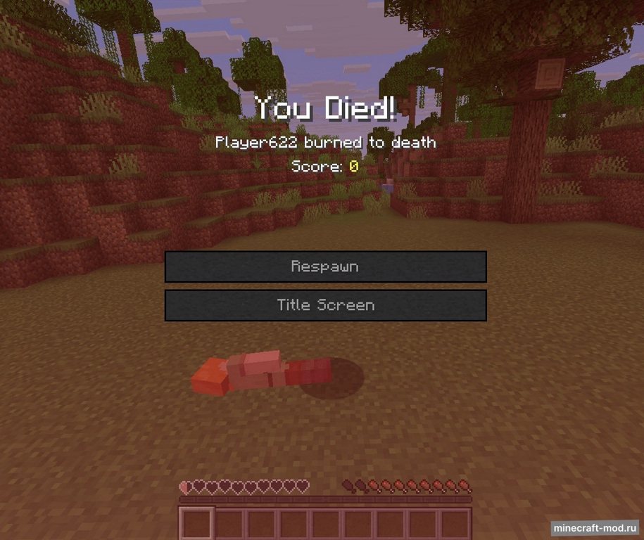 Мод Third Person Death для Minecraft 1.21.6