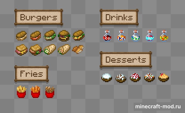 Мод FastFood Delight для Minecraft 1.19.2 - 1.19