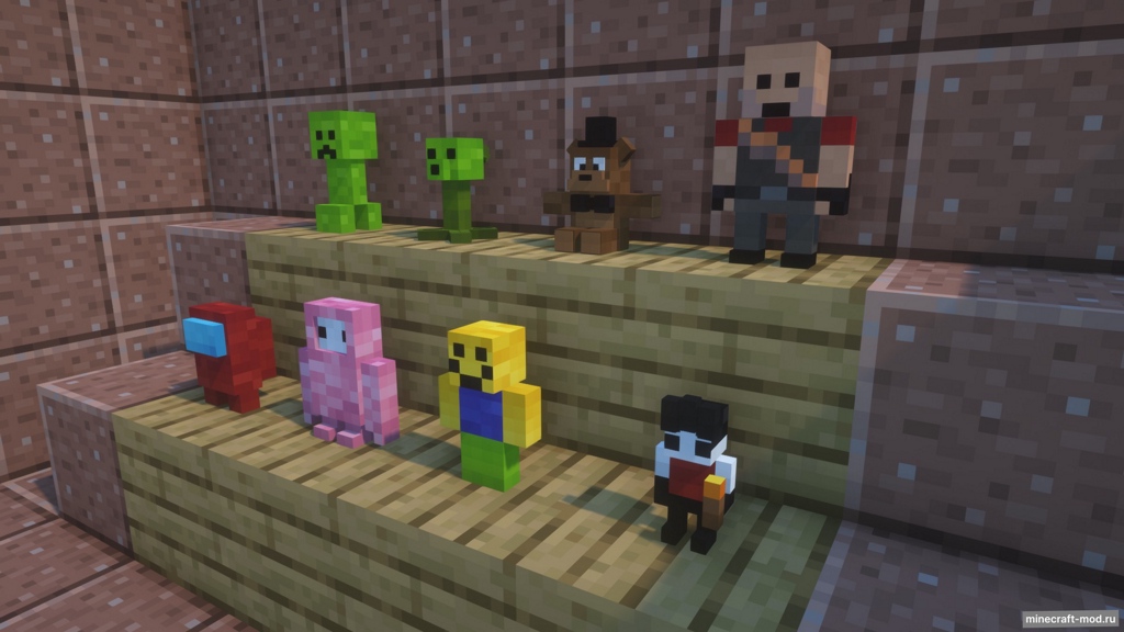 Мод A Man With Plushies для Minecraft 1.20.6, 1.20.4, 1.20.1,  ...