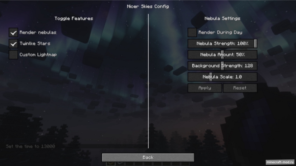 Мод Nicer Skies для Minecraft 1.21.1, 1.21, 1.20.4,  ...