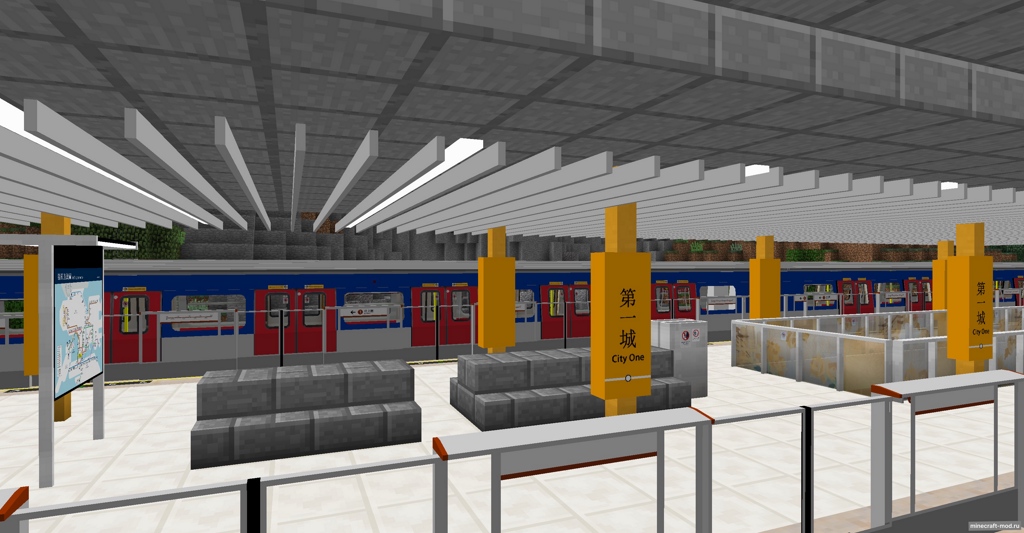 Мод Minecraft Transit Railway для Minecraft 1.20, 1.19.4, 1.19.3,  ...