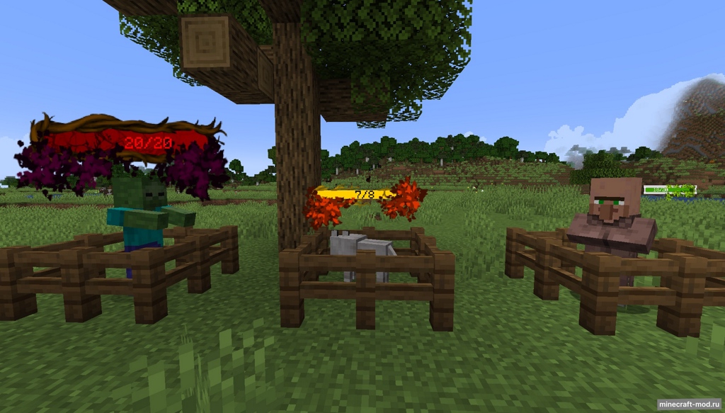 Мод Health Bar Plus для Minecraft 1.20.1, 1.19.3, 1.19.2,  ...