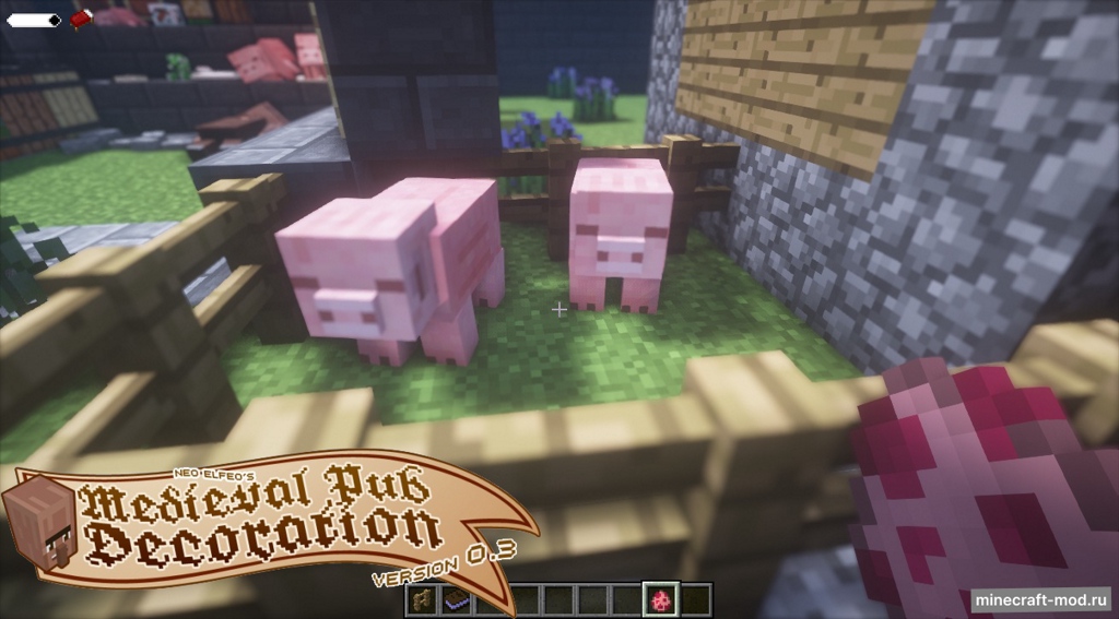 Мод Neoelfeo's Medieval Pub Decoration для Minecraft 1.17.1, 1.16.5, 1.15.2,  ...