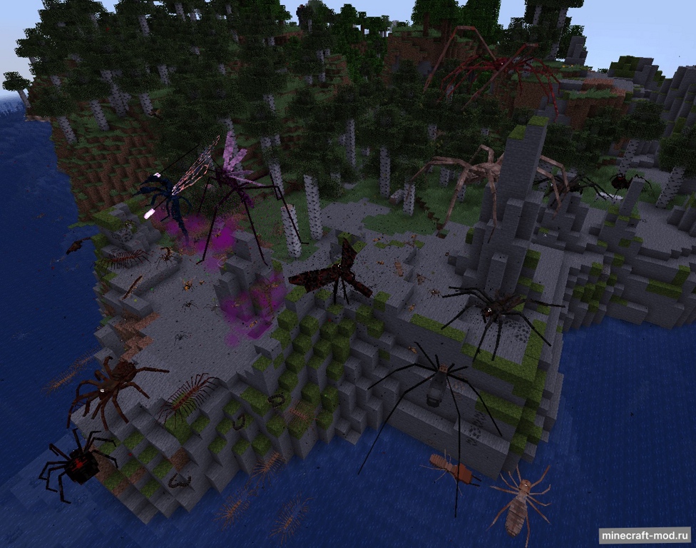 Мод Arthropod Phobia Expansions для Minecraft 1.20.1