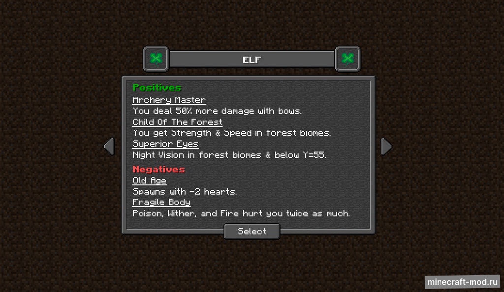 Мод Fantasia RPG Races для Minecraft 1.16.5
