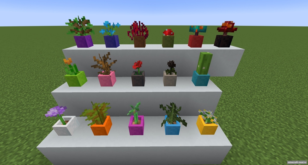 Мод Flower Pots Plus для Minecraft 1.20.6, 1.20.4, 1.20.1,  ...