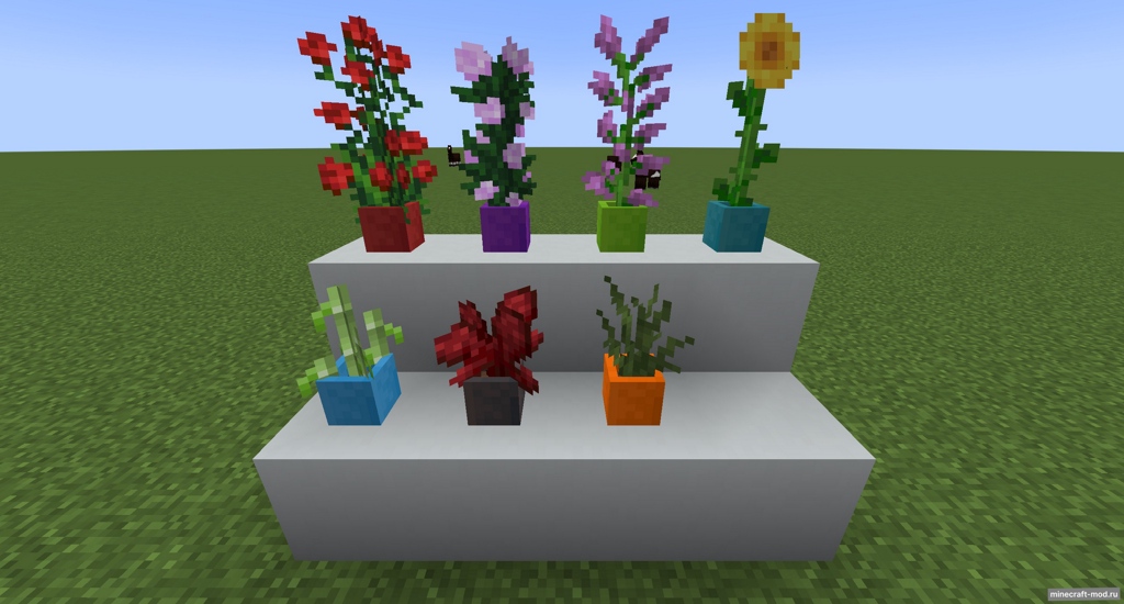 Мод Flower Pots Plus для Minecraft 1.20.6, 1.20.4, 1.20.1,  ...