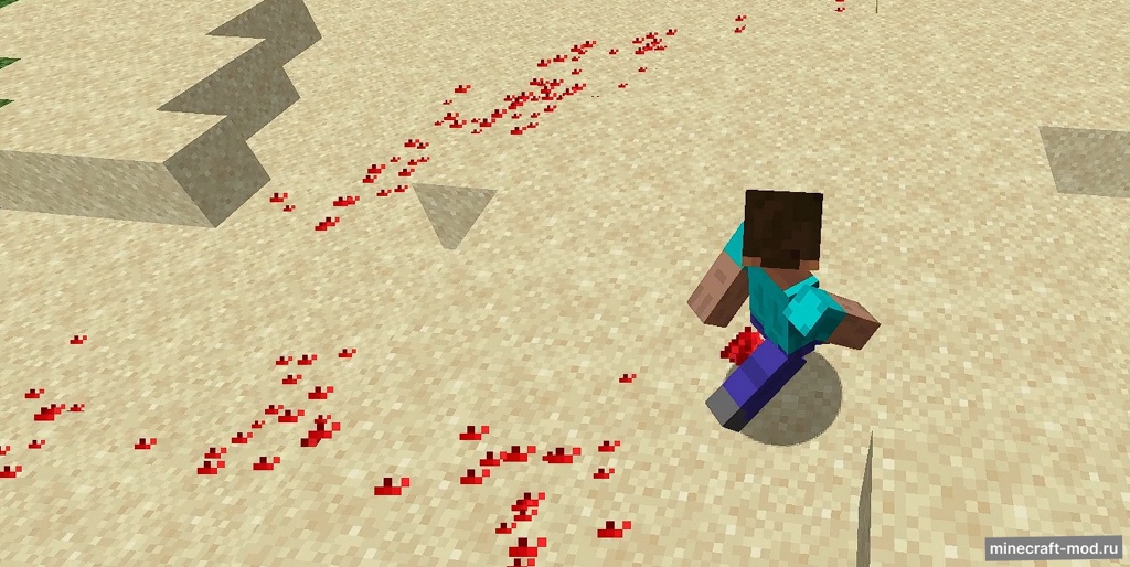 Мод Realistic Blood Physics для Minecraft 1.19.2, 1.18.2, 1.16.5