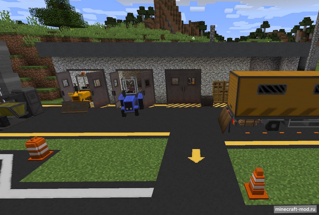 Мод Vehicles and roads для Minecraft 1.12.2