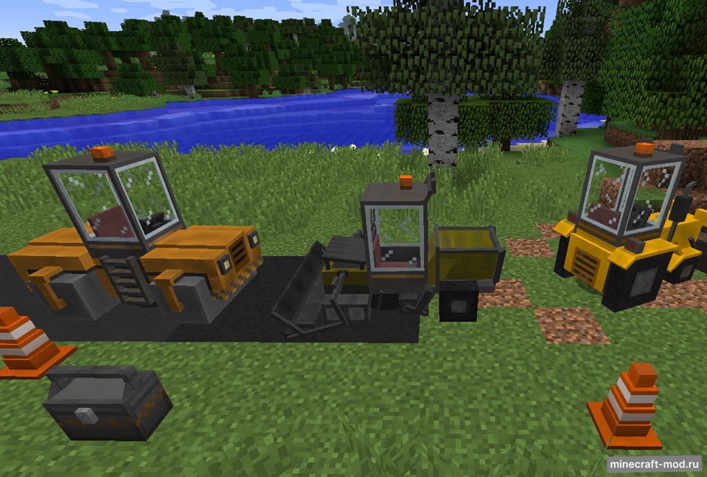 Мод Vehicles and roads для Minecraft 1.12.2