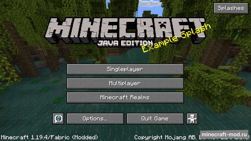 Мод Custom Splashes для Minecraft 1.19.4, 1.16.5