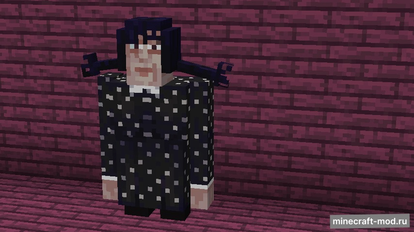 Мод Девочка Уэнсдей для Minecraft 1.19.2, 1.18.2