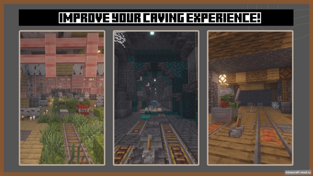 Мод Hopo Better Mineshaft для Minecraft 1.21.6, 1.21.5, 1.21.4,  ...