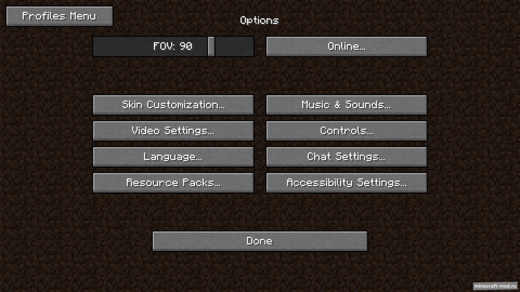 Мод Options Profiles для Minecraft 1.21, 1.20.6, 1.20.4,  ...