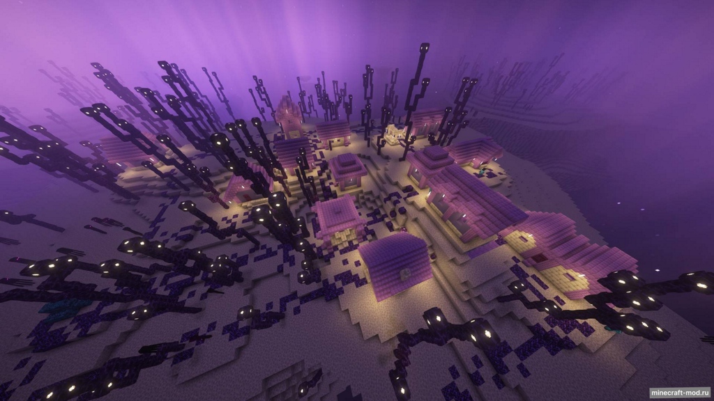 Мод Ender Villages для Minecraft 1.21.7, 1.21.6, 1.21.5,  ...