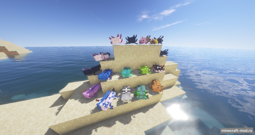 Мод More Axolotl для Minecraft 1.20.1, 1.20, 1.19.2,  ...