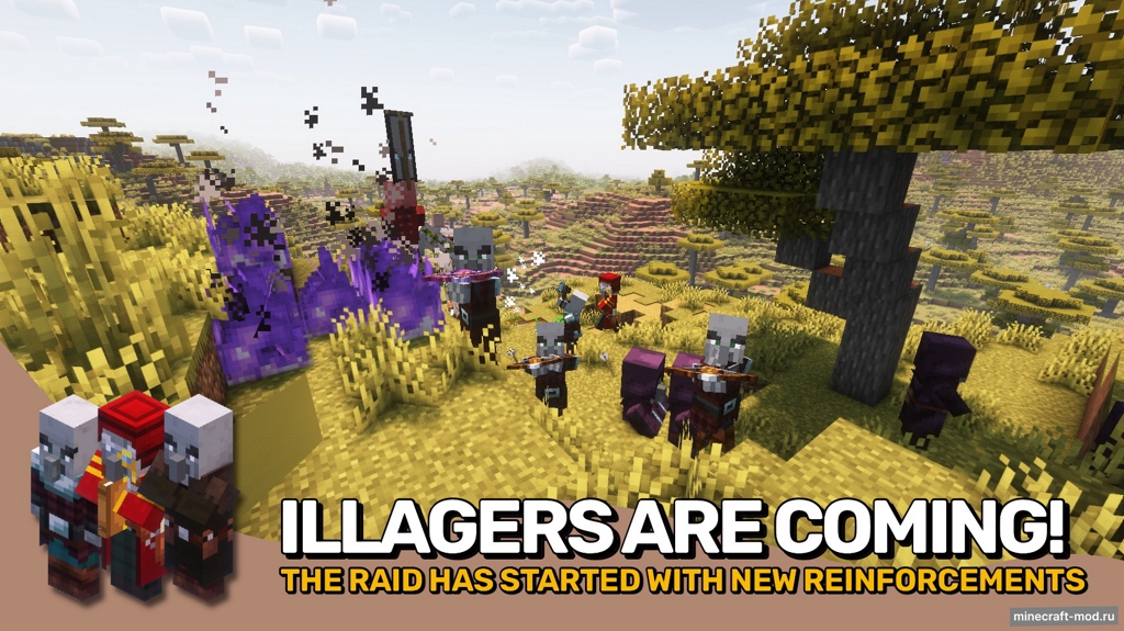 Мод Illager Invasion для Minecraft 1.21.1, 1.20.4, 1.20.1,  ...