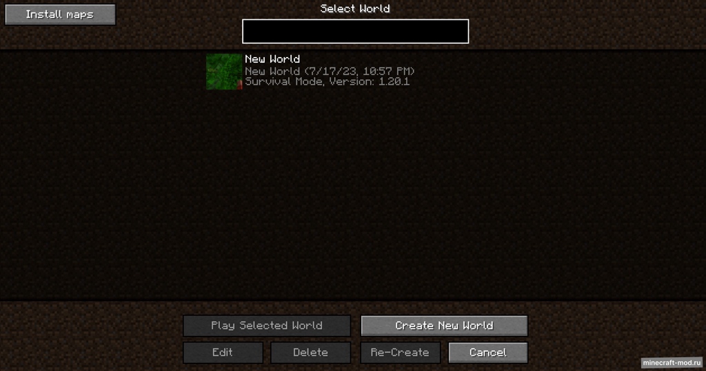 Мод World Download Button (EasyMapDownload) для Minecraft 1.21, 1.20.2, 1.20.1