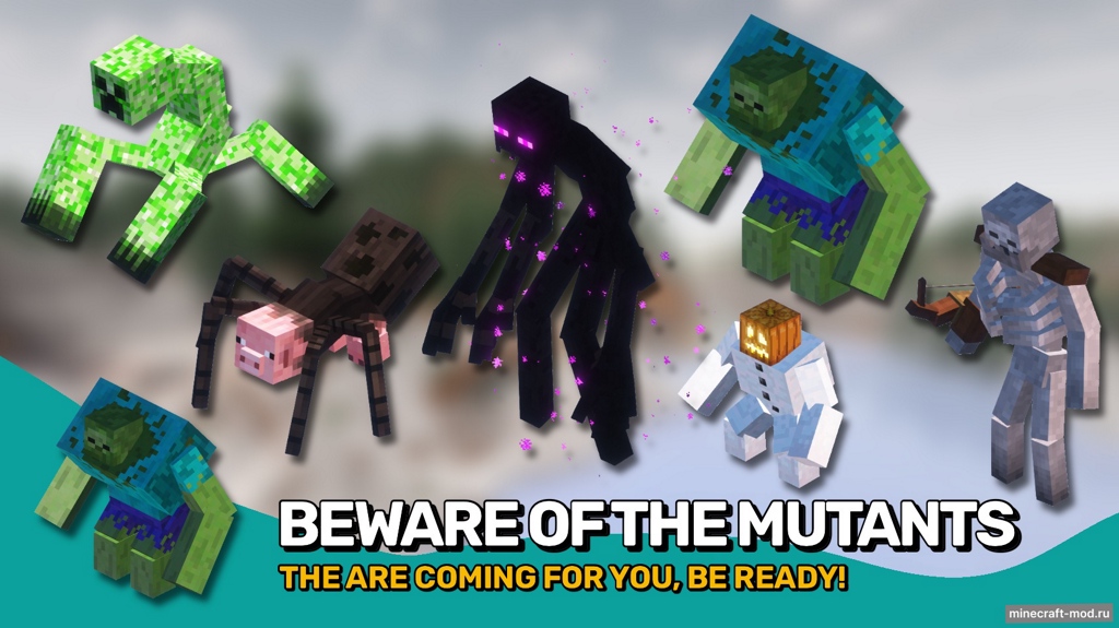 Мод Mutant Monsters для Minecraft 1.21.1, 1.20.4, 1.20.1,  ...