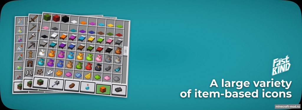 Мод Nitsha's FastBind для Minecraft 1.21.7, 1.21.6, 1.21.5,  ...