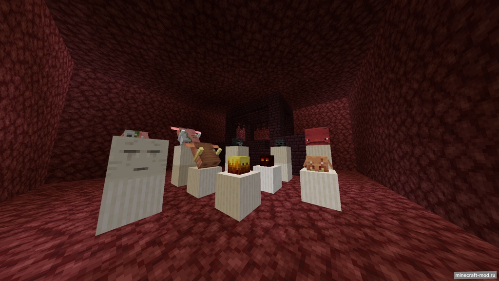 Мод Mobs Heads для Minecraft 1.20.6, 1.20.4, 1.20.1,  ...