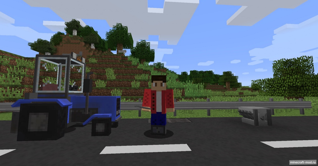 Мод Vehicles and roads для Minecraft 1.12.2