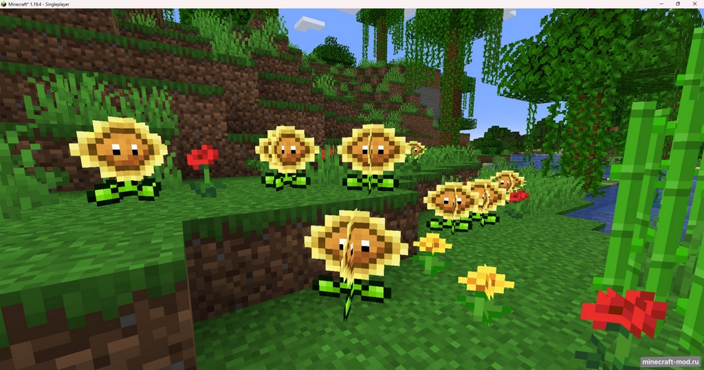 Мод Plants vs Zombies: Reimagined для Minecraft 1.20.1, 1.19.4