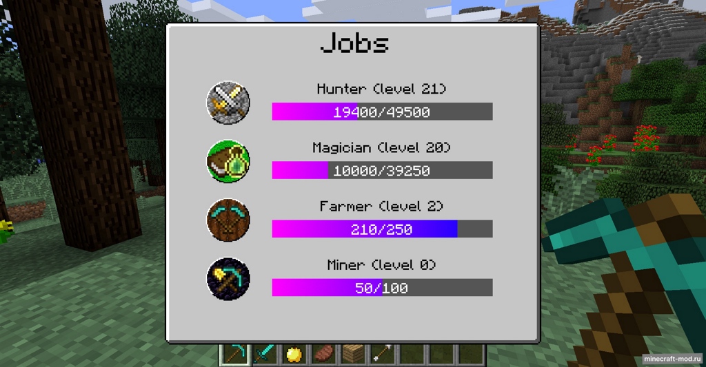 Мод Jobs для Minecraft 1.20.1, 1.19.2, 1.18.2,  ...