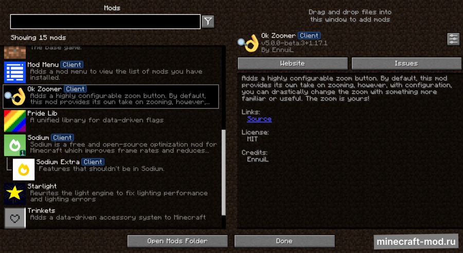 Мод OK Zoomer для Minecraft 1.21.1, 1.21, 1.20.6,  ...