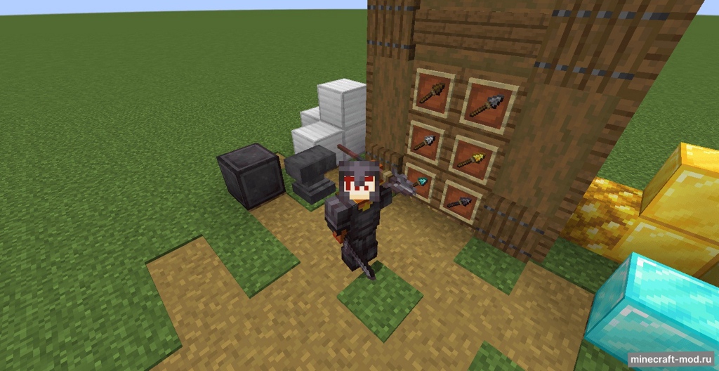 Мод Simple Spears для Minecraft 1.21.2, 1.21.1, 1.20.6,  ...