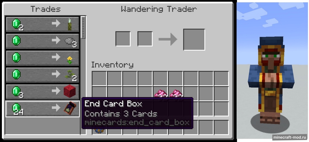 Мод Minecards для Minecraft 1.20.4 - 1.20.1