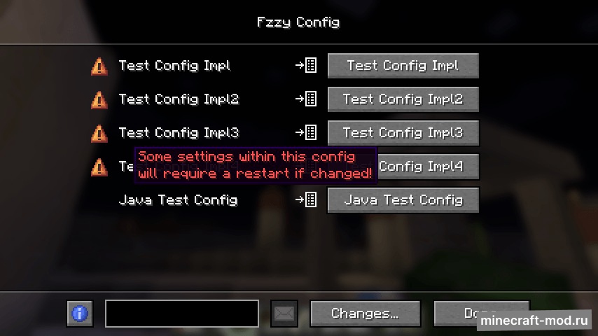Мод Fzzy Config для Minecraft 1.21.8, 1.21.7, 1.21.6,  ...