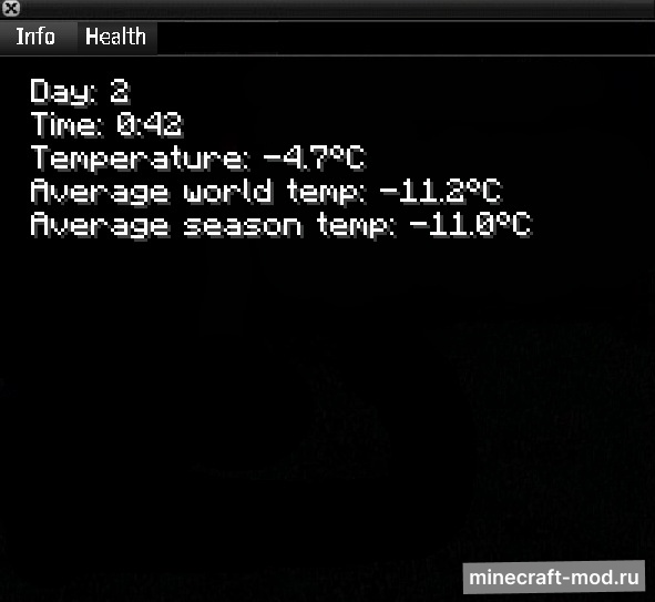 Мод Zomboid Health System для Minecraft 1.20.1