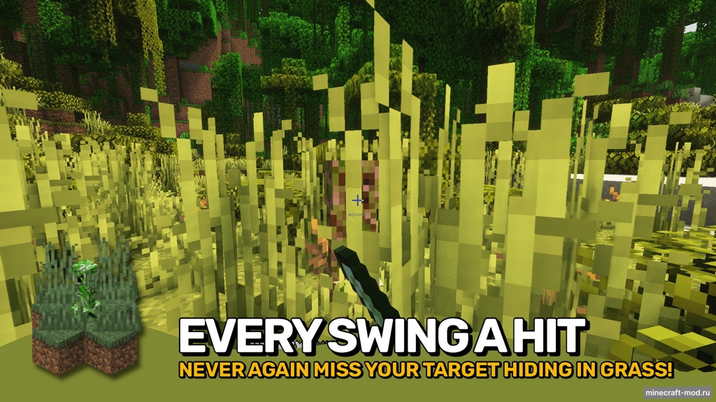 Мод Cut Through для Minecraft 1.21.8, 1.21.7, 1.21.6,  ...