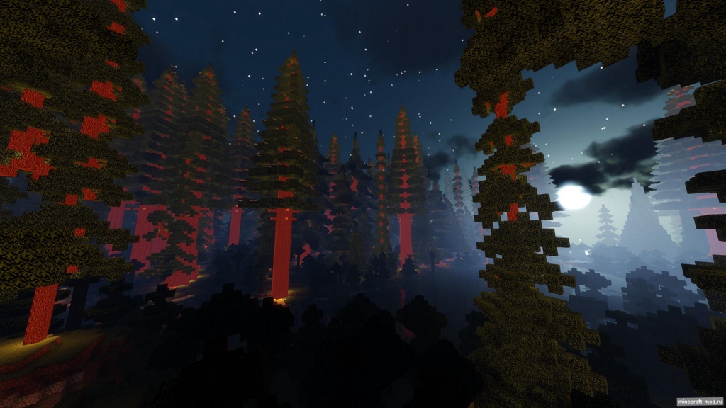 Мод Fantasy Trees Continuation для Minecraft 1.20.1