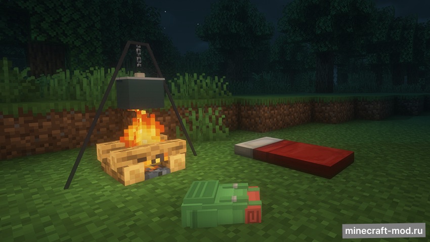 Мод CampMod для Minecraft 1.18.2, 1.16.5
