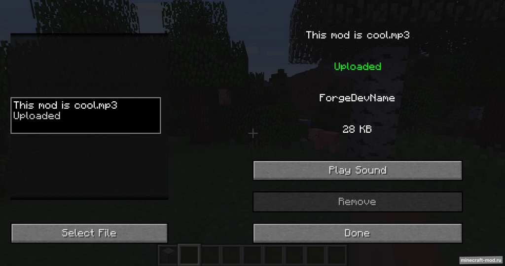 Мод Sounds Cool для Minecraft 1.12.2