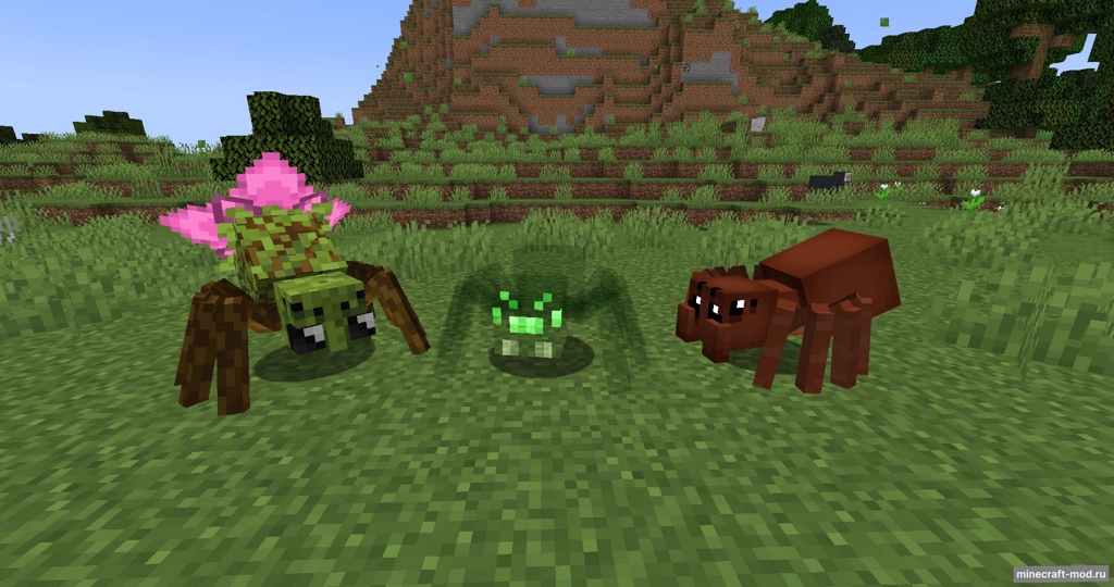 Мод Mokels more Spiders для Minecraft 1.20.1, 1.19.4