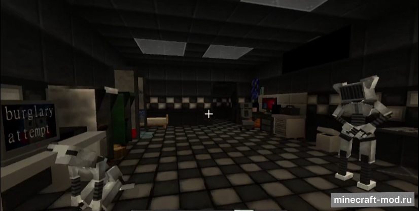 Мод Night at Bella - Animatronics & Decorations для Minecraft Аниматроники, Декорации