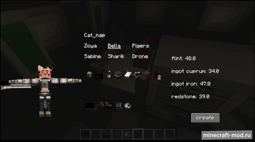 Мод Night at Bella - Animatronics & Decorations для Minecraft Аниматроники, Декорации