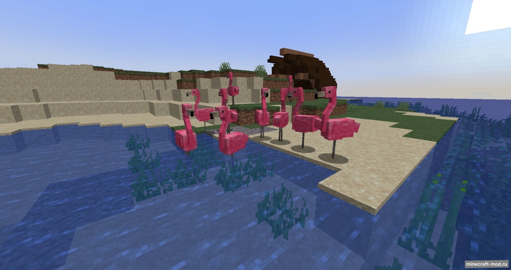 Мод SCP-1507, Pink Flamingos для Minecraft 1.20.1, 1.19.4, 1.19.2