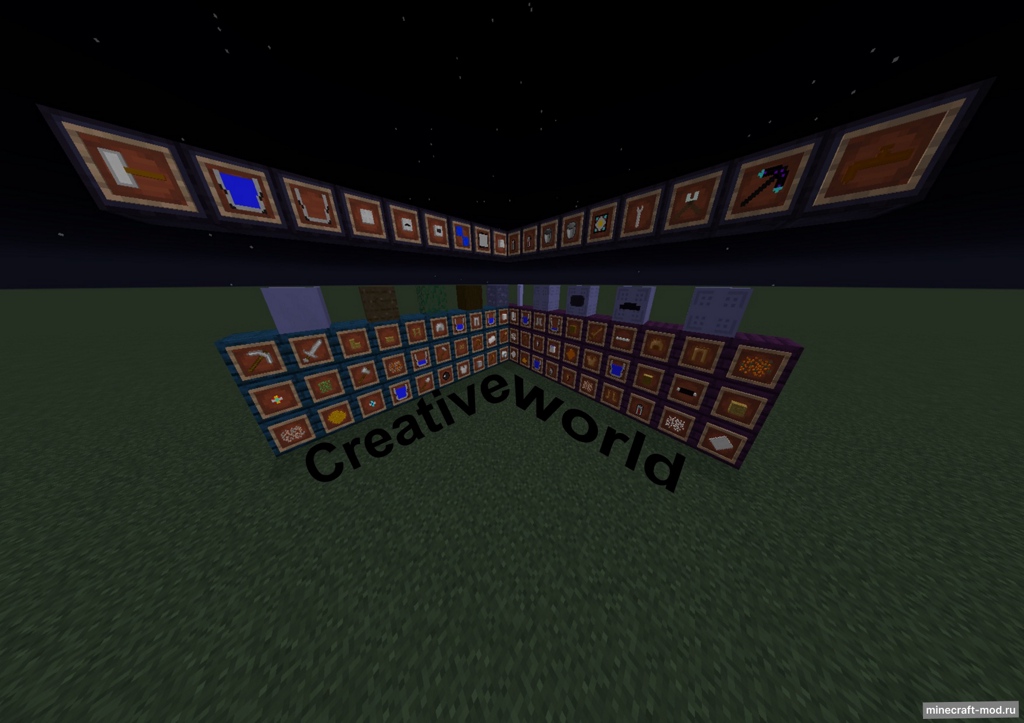 Мод Creative world для Minecraft 1.20.4, 1.20.1, 1.19.4,  ...