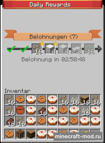 Мод Daily Rewards для Minecraft 1.20.4, 1.20.2, 1.20.1,  ...