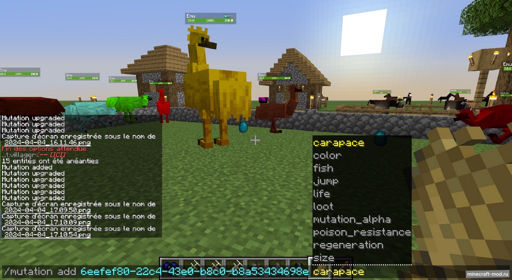 Мод More Breeding Genetics для Minecraft 1.16.5