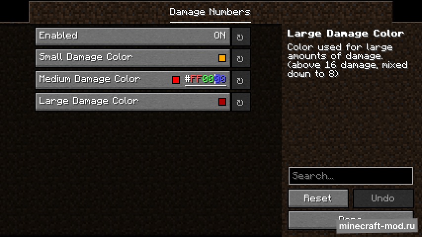 Мод Damage Numbers для Minecraft 1.21, 1.20.6, 1.20.5,  ...