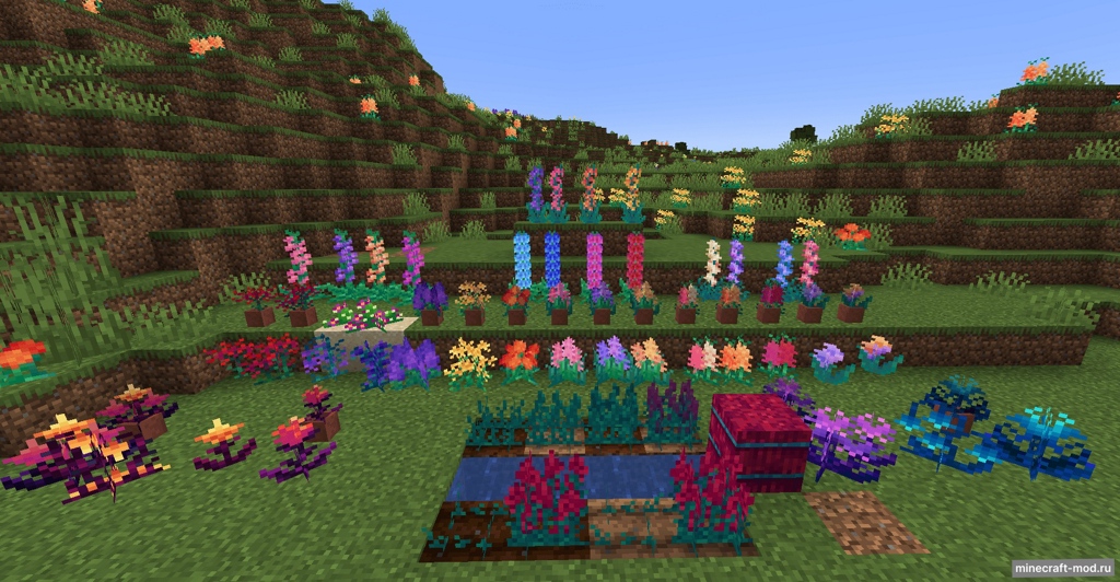Мод Viavens Flowers для Minecraft 1.21.1, 1.20.1