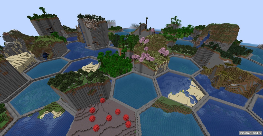 Мод HexLands (Updated) для Minecraft 1.21.8, 1.21.7, 1.21.6