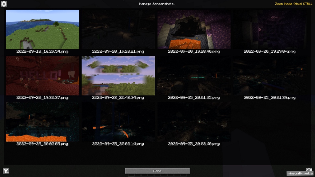Мод Screenshot Viewer для Minecraft 1.20.4, 1.20.2, 1.20.1,  ...