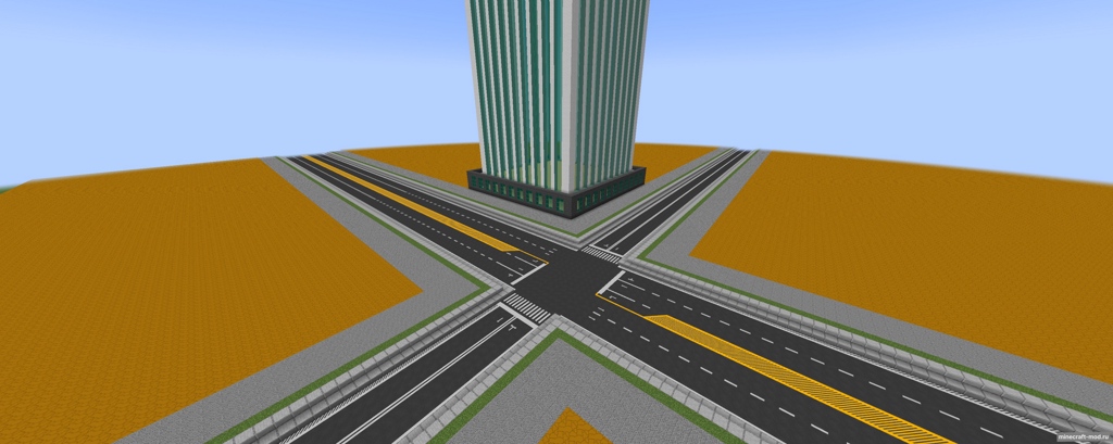 Мод NX Roads and Skyscrapers для Minecraft 1.20.1, 1.19.2